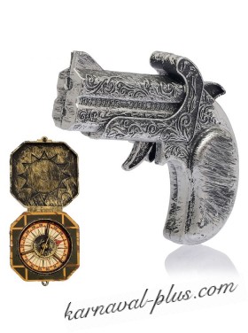 Набор пирата 2 предмета - компас, мини-пистолет